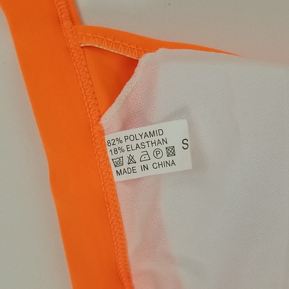 Neon orange swim top small - Picture 4 of 4